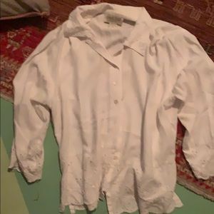 beautiful white rayon blouse